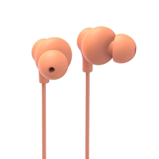 Hama “Curly” Headphones, In-Ear, Microphone, Cable Kink Protect., USB-C, orange
