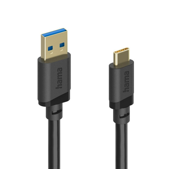 Hama USB Cable, USB-A Plug – USB-C Plug, USB 3.2 Gen 1, 5 Gbit/s, 0.25 m