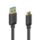 Hama USB Cable, USB-A Plug – USB-C Plug, USB 3.2 Gen 1, 5 Gbit/s, 0.25 m