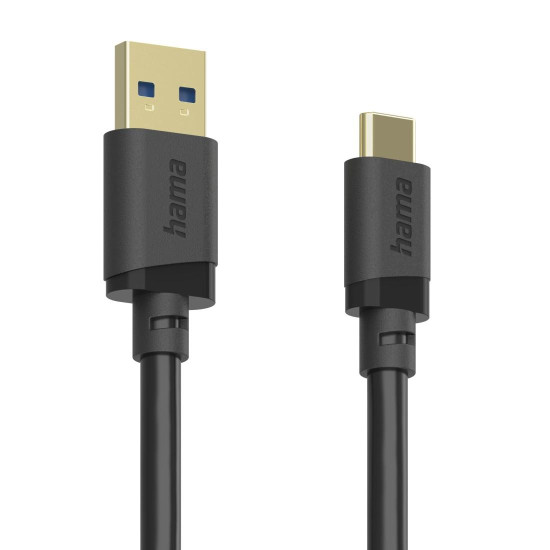 Hama USB Cable, USB-A Plug – USB-C Plug, USB 3.2 Gen 1, 5 Gbit/s, 0.25 m