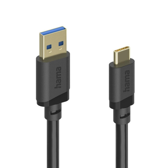 Hama USB Cable, USB-A Plug – USB-C Plug, USB 3.2 Gen 1, 5 Gbit/s, 0.25 m