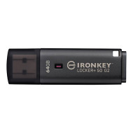 Flash Drive KINGSTON IronKey Locker+ 50 G2 - 64GB, XTS-AES 256-bit