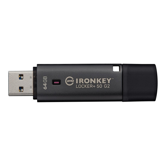 Flash Drive KINGSTON IronKey Locker+ 50 G2 - 64GB, XTS-AES 256-bit