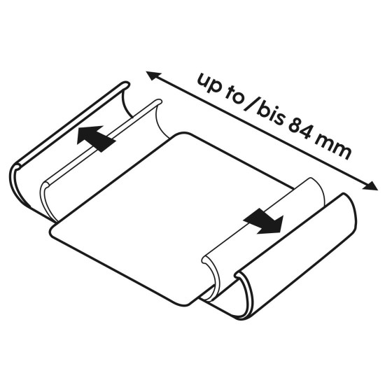 Hama Mob. Phone Bag, Universal, for Mob. Ph. Size 8.0x17.0 cm, 3 Comp., black