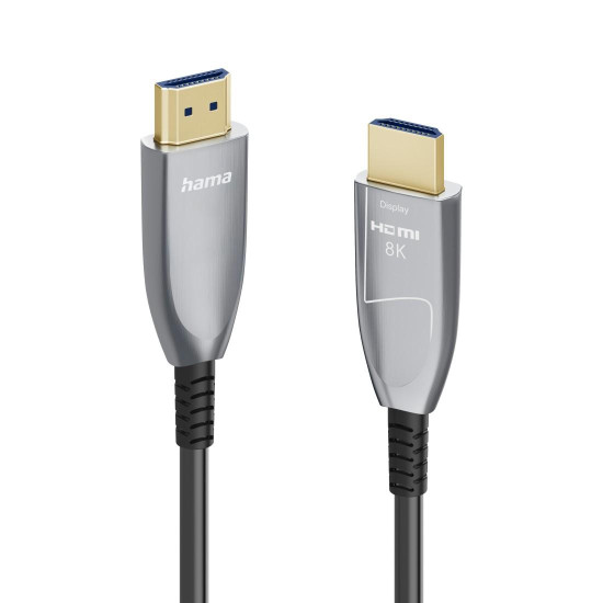 Hama Ultra High Speed HDMI™ Cable, Fibre-optic, AOC, Certified, 8K, Alu, 10 m