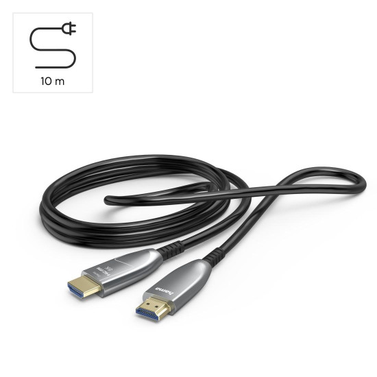 Hama Ultra High Speed HDMI™ Cable, Fibre-optic, AOC, Certified, 8K, Alu, 10 m