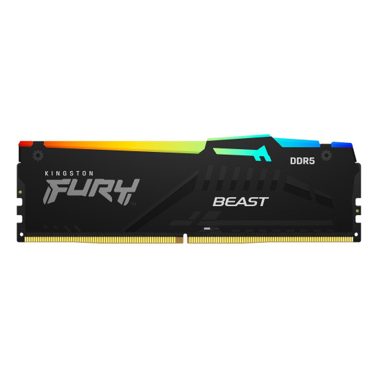 Memory Kingston FURY Beast Black RGB 16GB(2x8GB) DDR5 6000MHz CL30, AMD EXPO -KF560C30BBEAK2-16