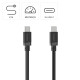 Hama Charging Cable, USB-C - USB-C, 60 W, 2 m, black