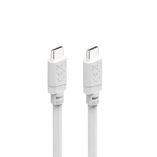 Hama Charging Cable, USB-C - USB-C, 60 W, 2 m, white