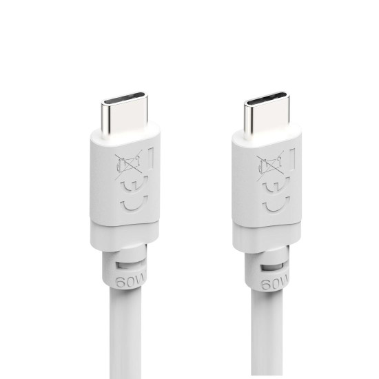 Hama Charging Cable, USB-C - USB-C, 60 W, 2 m, white