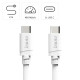 Hama Charging Cable, USB-C - USB-C, 60 W, 2 m, white