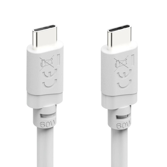 Hama Charging Cable, USB-C - USB-C, 60 W, 2 m, white