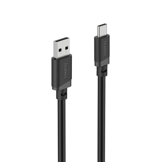 Hama Charging Cable, USB-A - USB-C, 2 m, black