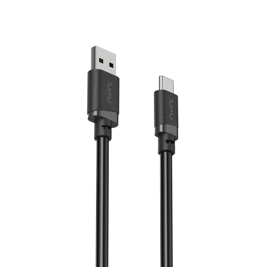 Hama Charging Cable, USB-A - USB-C, 2 m, black