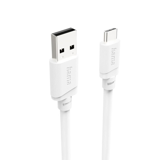 Hama Charging Cable, USB-A - USB-C, 2 m, white