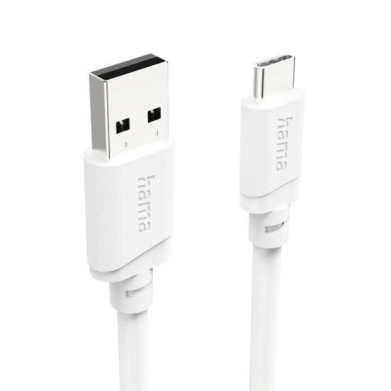 Hama Charging Cable, USB-A - USB-C, 2 m, white