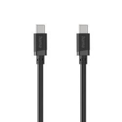 Hama Charging Cable, USB-C - USB-C, 60 W, 0.5 m, black