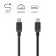 Hama Charging Cable, USB-C - USB-C, 60 W, 0.5 m, black