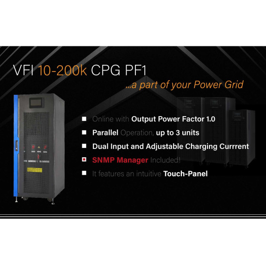 UPS POWERWALKER VFI 20K CPG PF1 3/3 BI (SNMP card included)