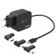 j5create FGaN-PD USB-C® Mini Charger with 67 watts and 3 EU-compliant DC connector types