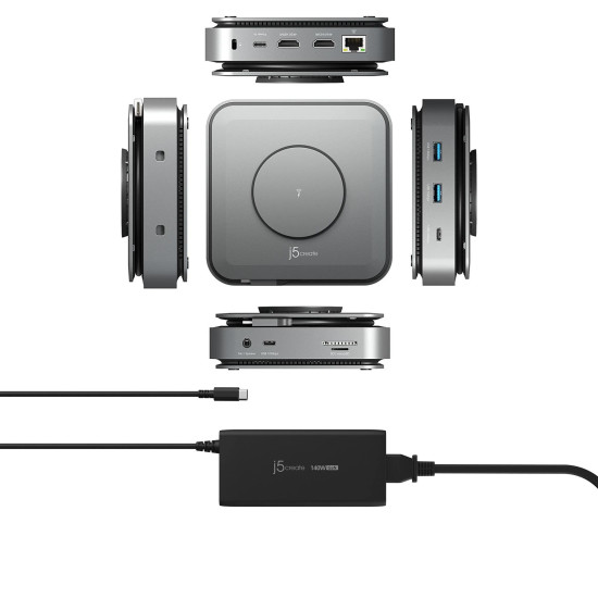Докинг станция J5Create JCD3199P ,USB-C, l 4K HDMI™ with 140W GaN PD3.1 Power Adapter