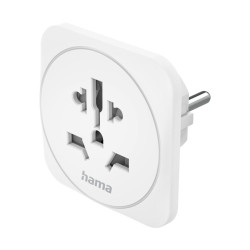Travel Adapter тип E и F, 3-пинов, универсален, от цял ​​свят към Европа, бял