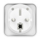 Hama Travel Adapter Type E and F, 3-Pin, Universal, World to Europe, white