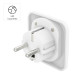 Hama Travel Adapter Type E and F, 3-Pin, Universal, World to Europe, white