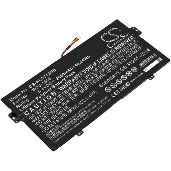 Laptop Battery for ACER Spin 7 SF713-51 SP714-51, SQU-1605 LiPo 15.4V 2600mAh  CAMERON SINO