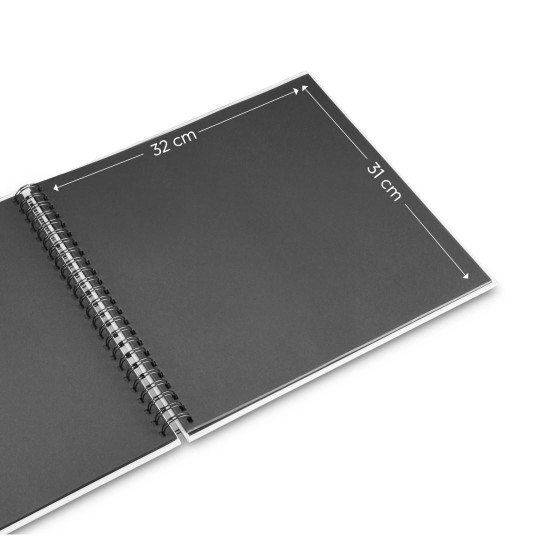 Hama “Fine Art” Spiral Album, 36x32 cm, 50 Black Pages, Terra