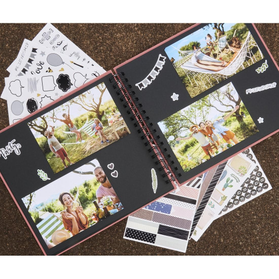 Hama “Fine Art” Spiral Album, 36x32 cm, 50 Black Pages, Terra