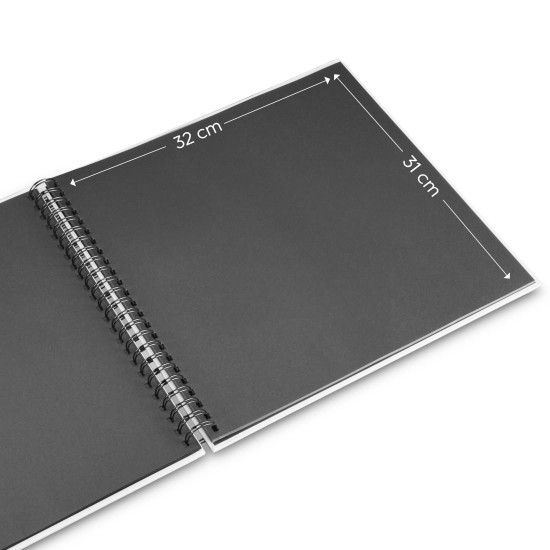 Hama “Fine Art” Spiral Album, 36x32 cm, 50 Black Pages, Lagoon