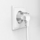 Hama Power Cable, Angled Both Sides, Euro Plug, AC Connector C7, 5 m, white