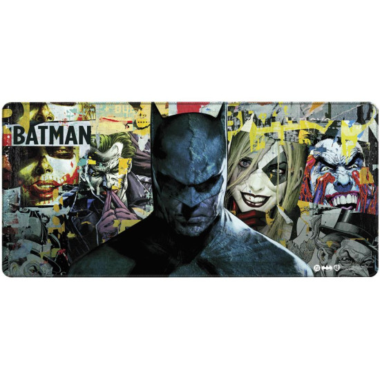 Mousepad DC Batman: Torn Collage - Batman and Villains, XL