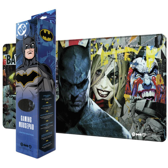 Mousepad DC Batman: Torn Collage - Batman and Villains, XL