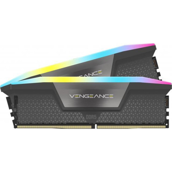 Memory Corsair Vengeance Gray RGB DDR5 32GB (2x16GB) 6000MHz, CL38 - AMD EXPO, Intel XMP