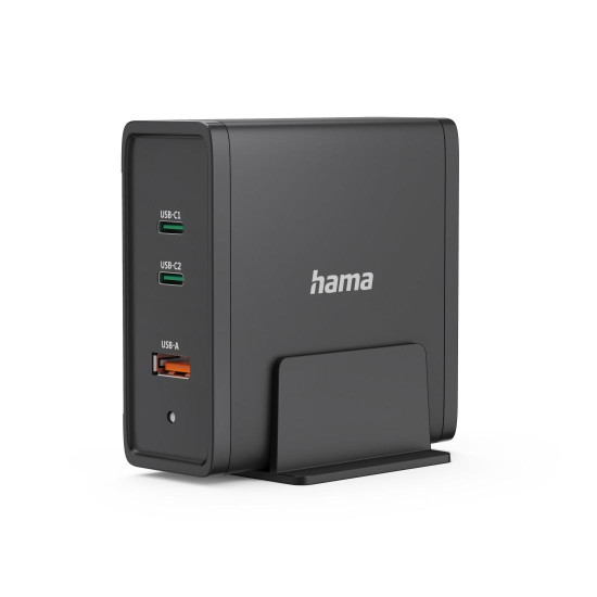 Hama Universal USB-C Charging Station, GaN, 3 Ports, Power Delivery (PD), 5-28V/140W