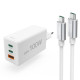 Hama Fast Charger with USB-C Charging Cable, for Laptop, PD, 100 W, 1.5 m, white