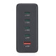 Hama 5 Port USB Charging Station, GaN, Fast Charger, 4xUSB-C, 1xUSB-A, PD, 240 W