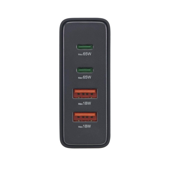 Hama 4-Port USB Charging Station, GaN, Fast Charger, 2xUSB-C, 2xUSB-A, PD, 65 W