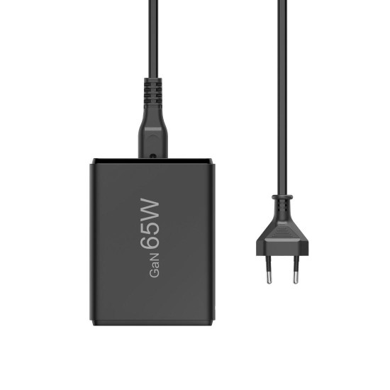 Hama 4-Port USB Charging Station, GaN, Fast Charger, 2xUSB-C, 2xUSB-A, PD, 65 W