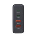 Hama 4-Port USB Charging Station, GaN, Fast Charger, 2xUSB-C, 2xUSB-A, PD, 65 W