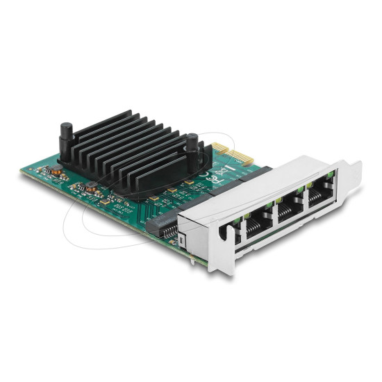 Delock Мрежова карта 4-порта 10/100/1000 Mb, PCI Ex x1, Realtek RTL8111F, Low profile bracket