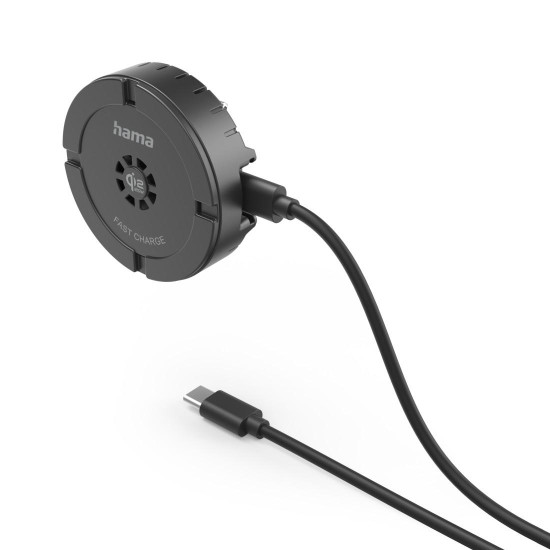 Hama Wireless Qi2 25W Charger, Inductive Charging Pad, Fast Charging, 25 W, blac