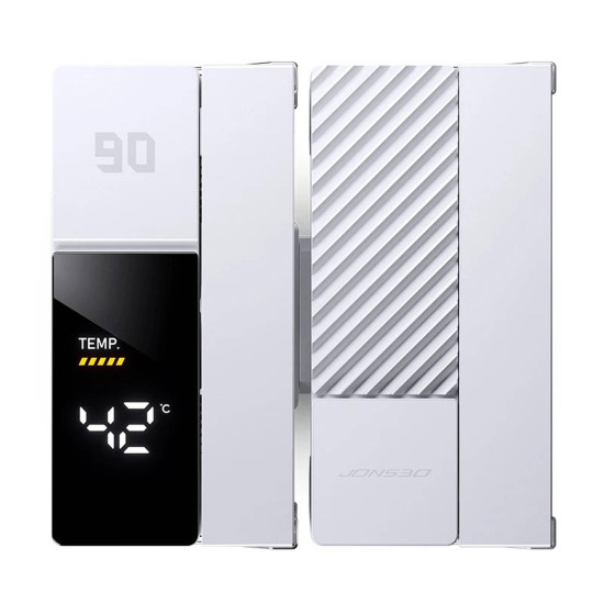 Охладител за процесор Jonsbo CC90 Dual Tower 130mm Display - Бял