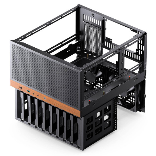 Кутия Jonsbo N6 NAS Micro-ATX - Black