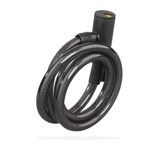 Hama Bicycle Spiral Cable Lock, 120 cm, Black