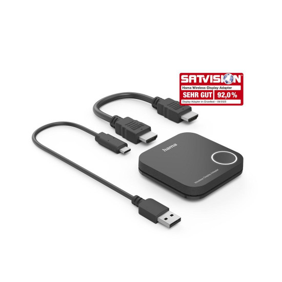 HAMA Безжичен HDMI адаптер за дисплей, Full HD 1080p, вкл. кабел