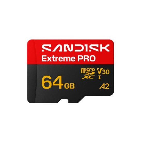 Memory card SANDISK  Extreme Pro microSDXC 64GB+2 years Rescue Pro Deluxe