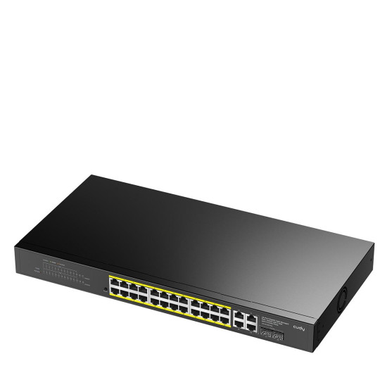 Cudy GS1028EPS2, 24-Port Gigabit Cloud Easy-Managed PoE+ Switch with 2 SFP, 4× Uplink